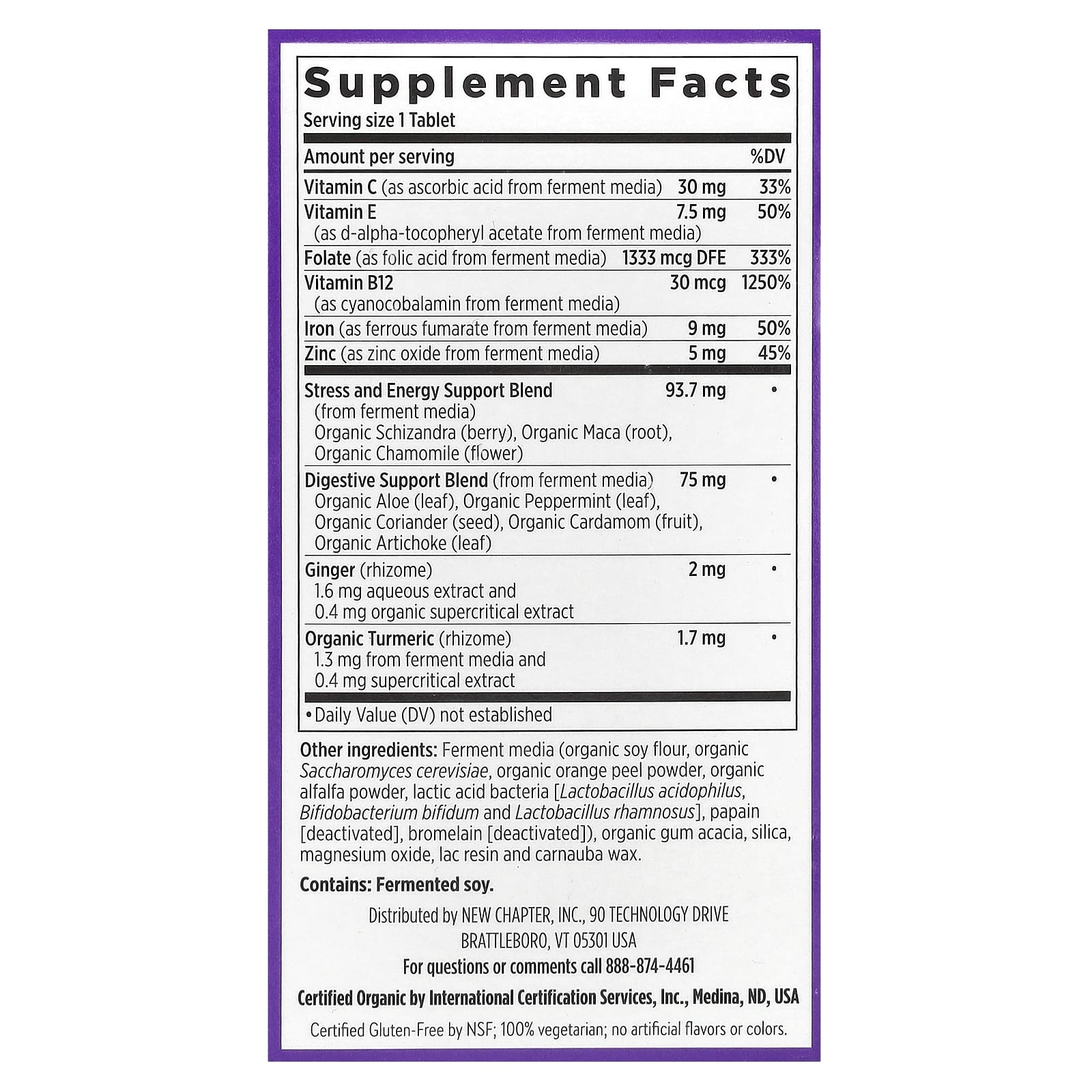 New Chapter, Fermented Iron Complex, 60 Vegetarian Tablets - Image 2