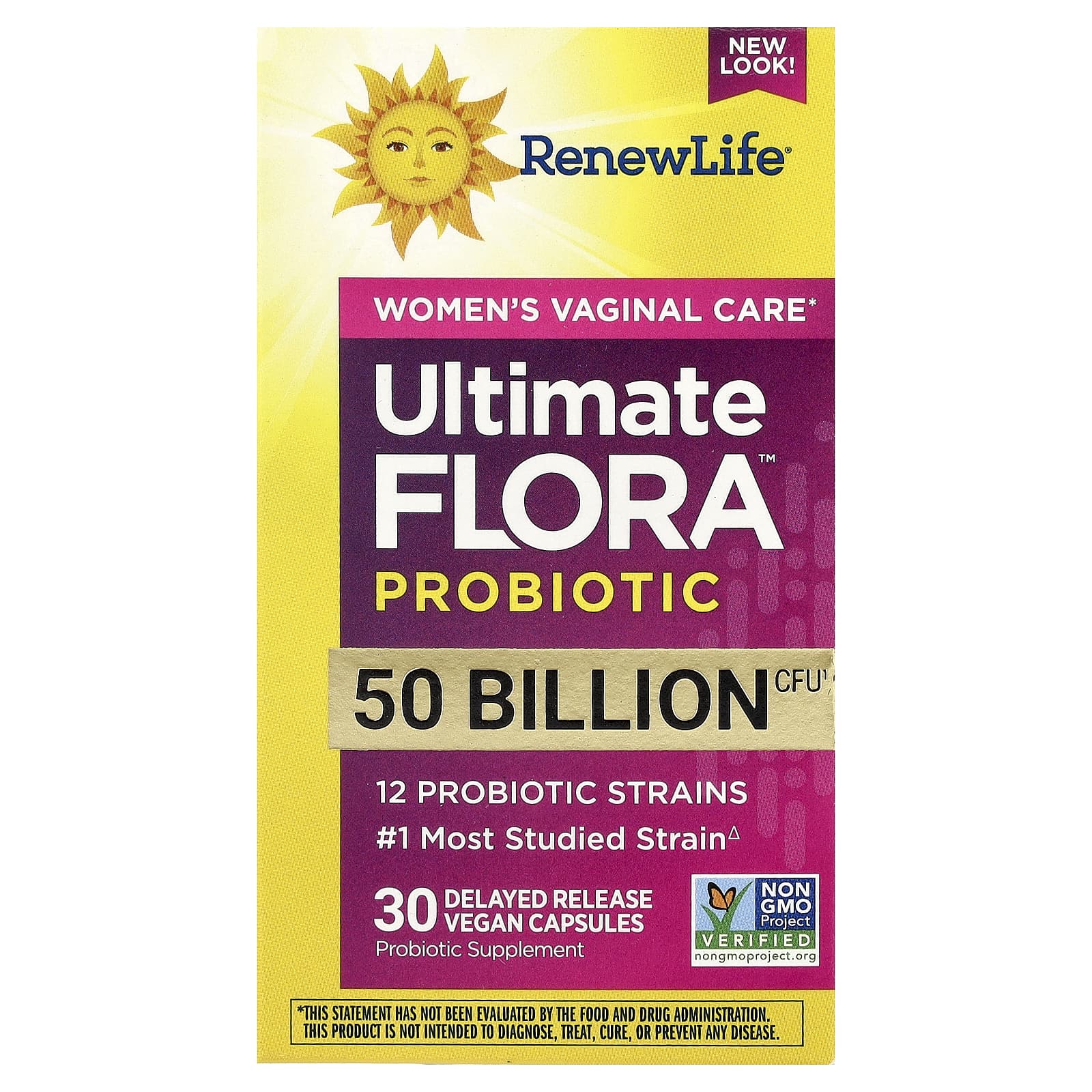 Renew Life, Ultimate Flora™ Probiotic, 30 Delayed Release Vegan Capsules - Image 1