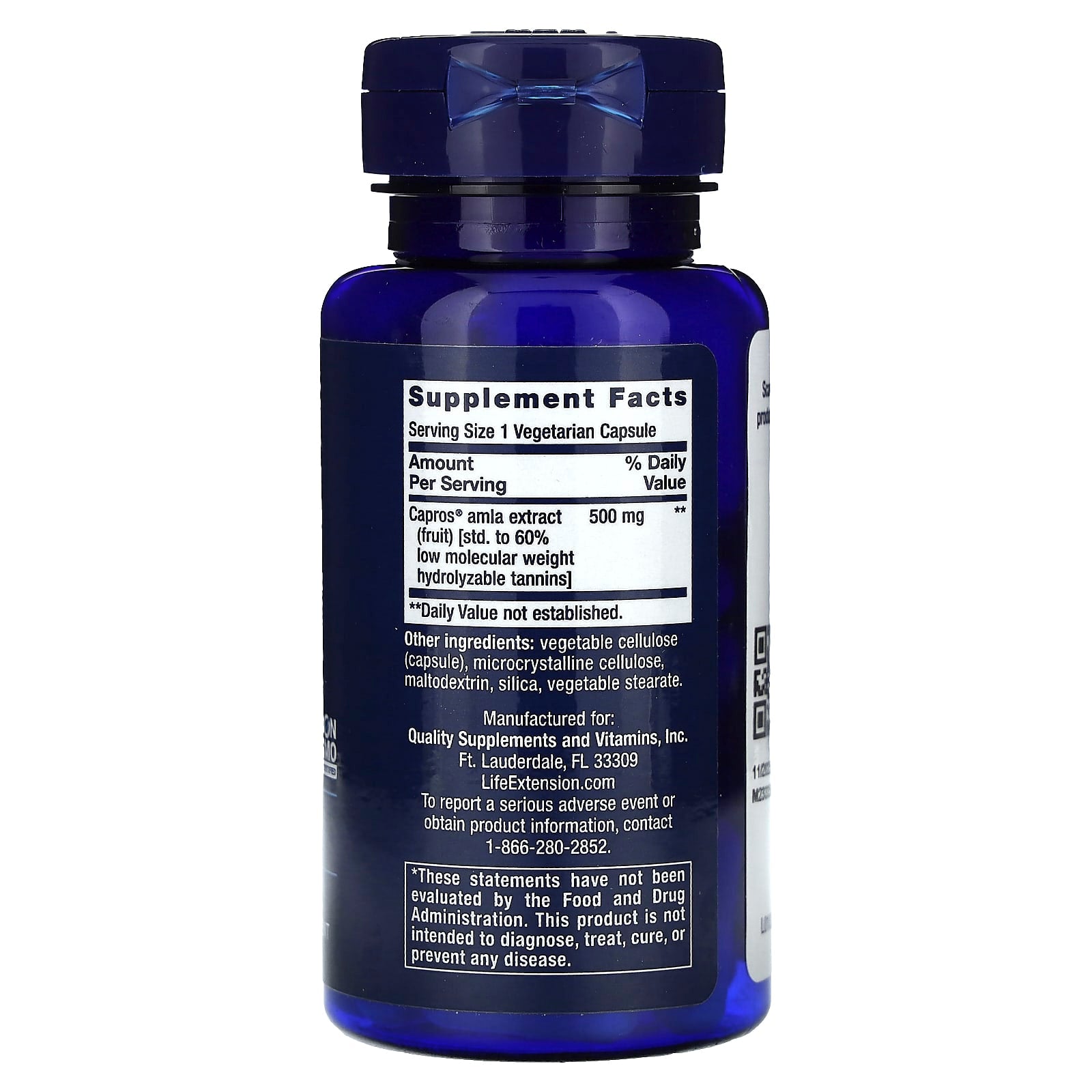 Life Extension, Advanced Lipid Control, 500 mg, 60 Vegetarian Capsules