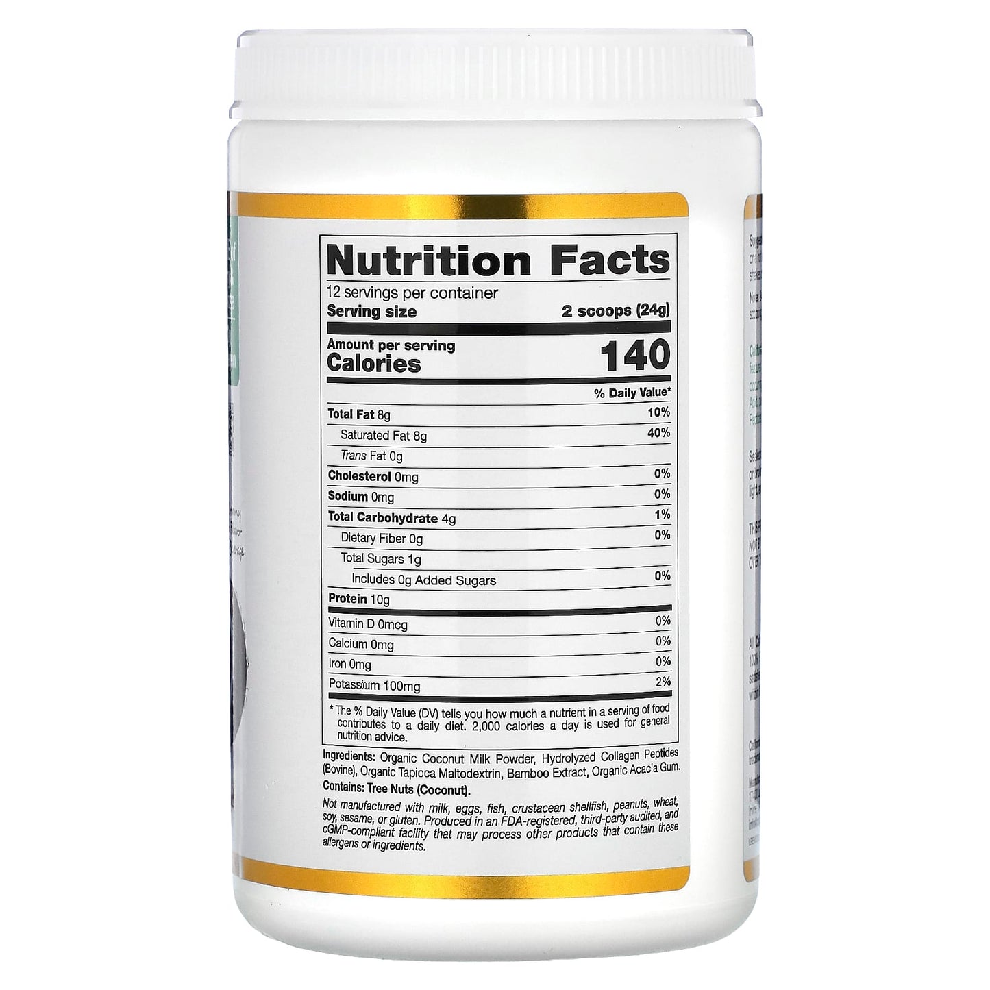 Collagen Coconut Creamer with Organic Coconut Milk Powder & Hydrolyzed Peptides - Image 2