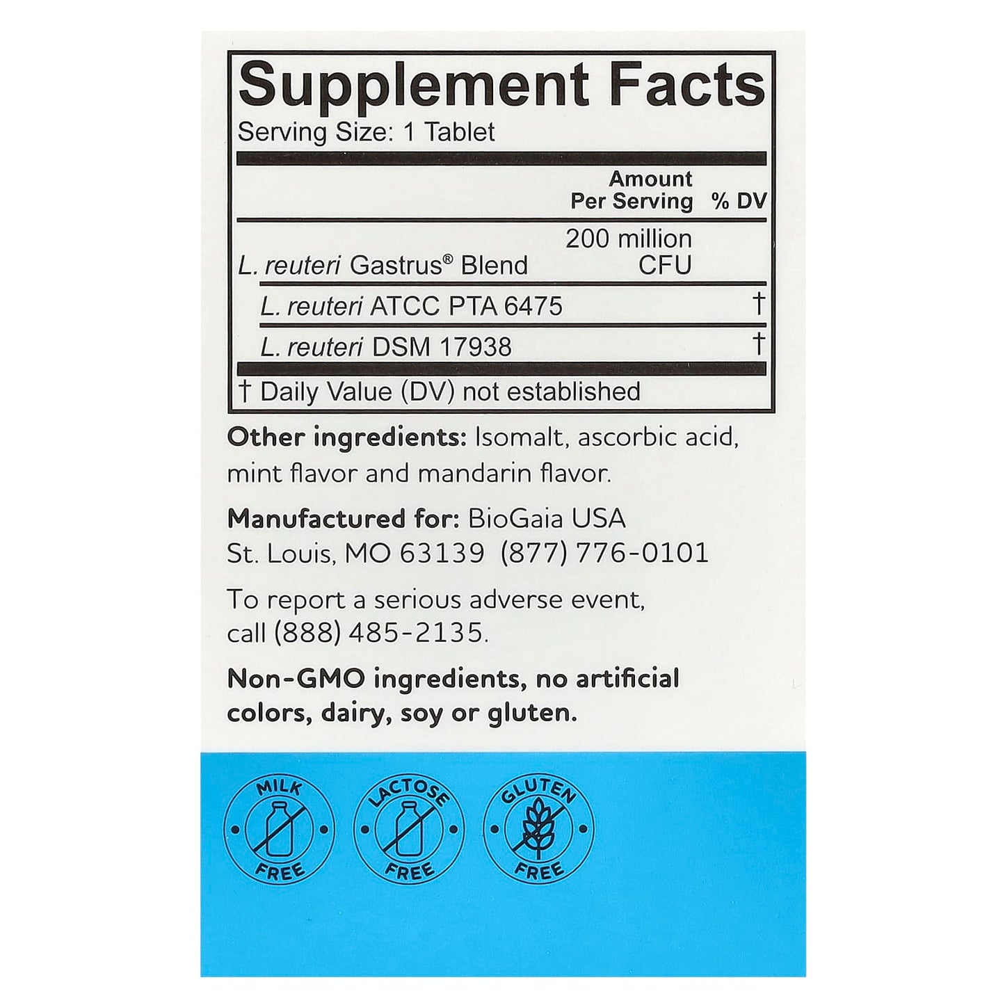 BioGaia Gastrus Probiotic Supplement for Optimal Gut Health - 30 Tablets - Image 2