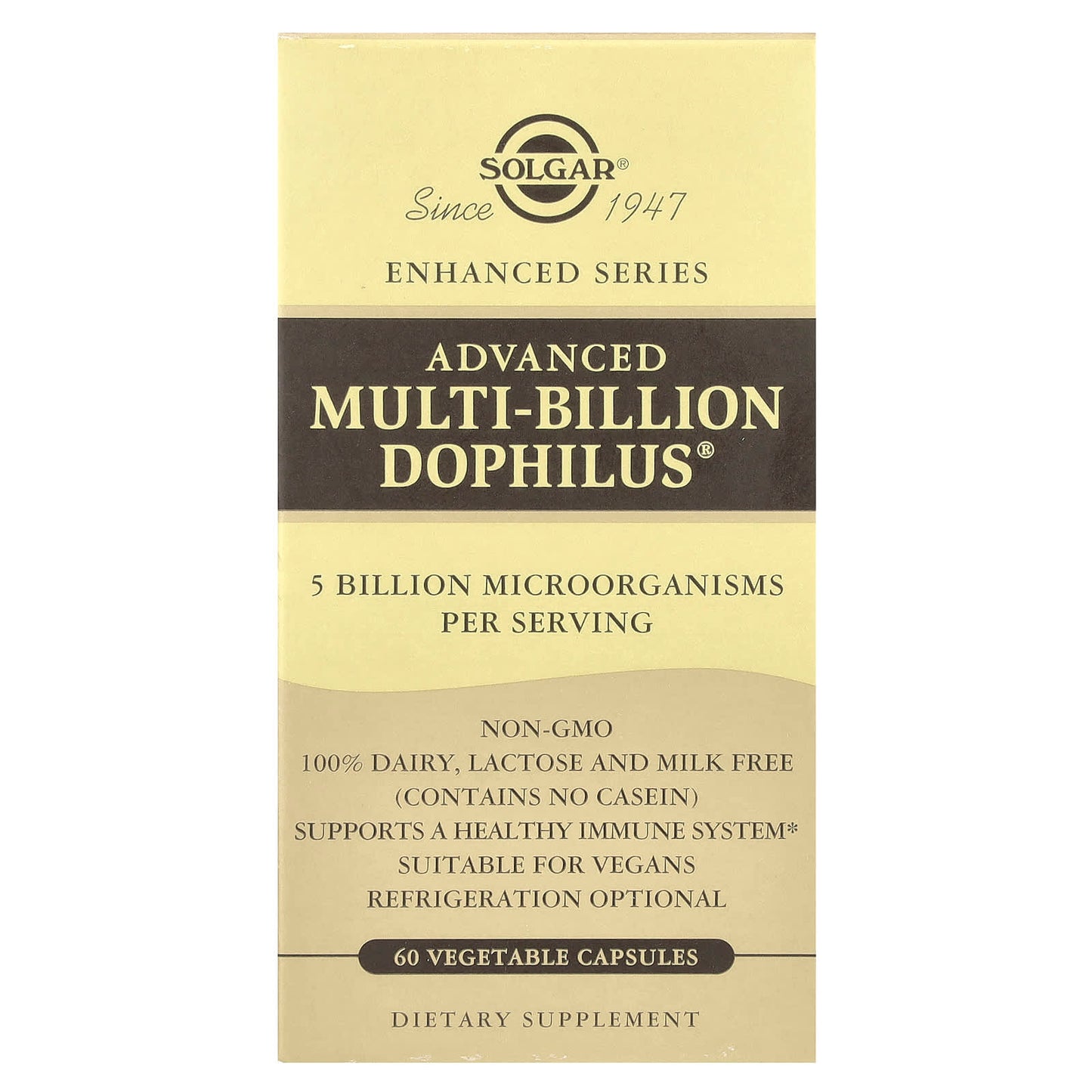 Solgar, Advanced Multi-Billion Dophilus®, 60 Vegetable Capsules - Image 1