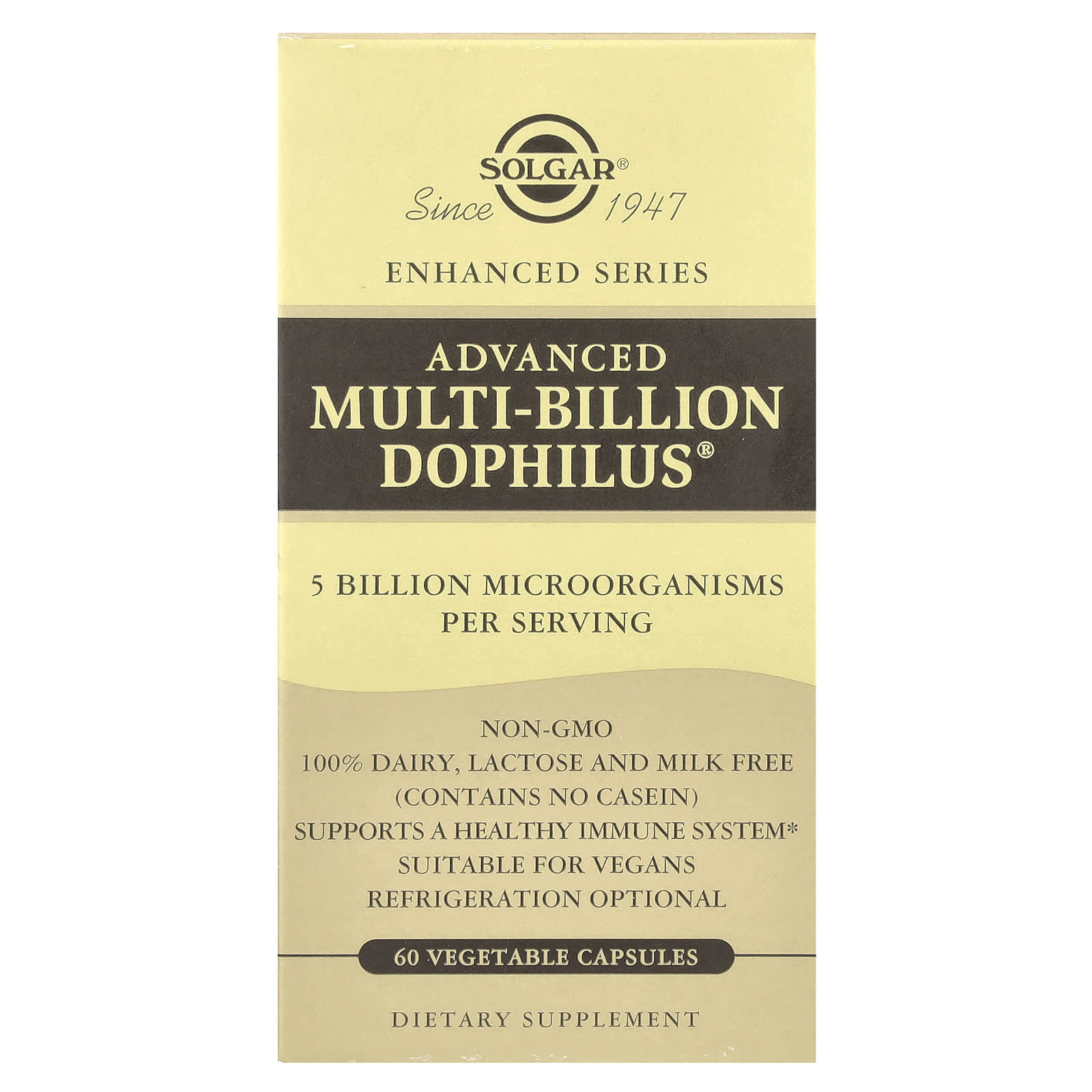 Solgar, Advanced Multi-Billion Dophilus®, 60 Vegetable Capsules - Image 1