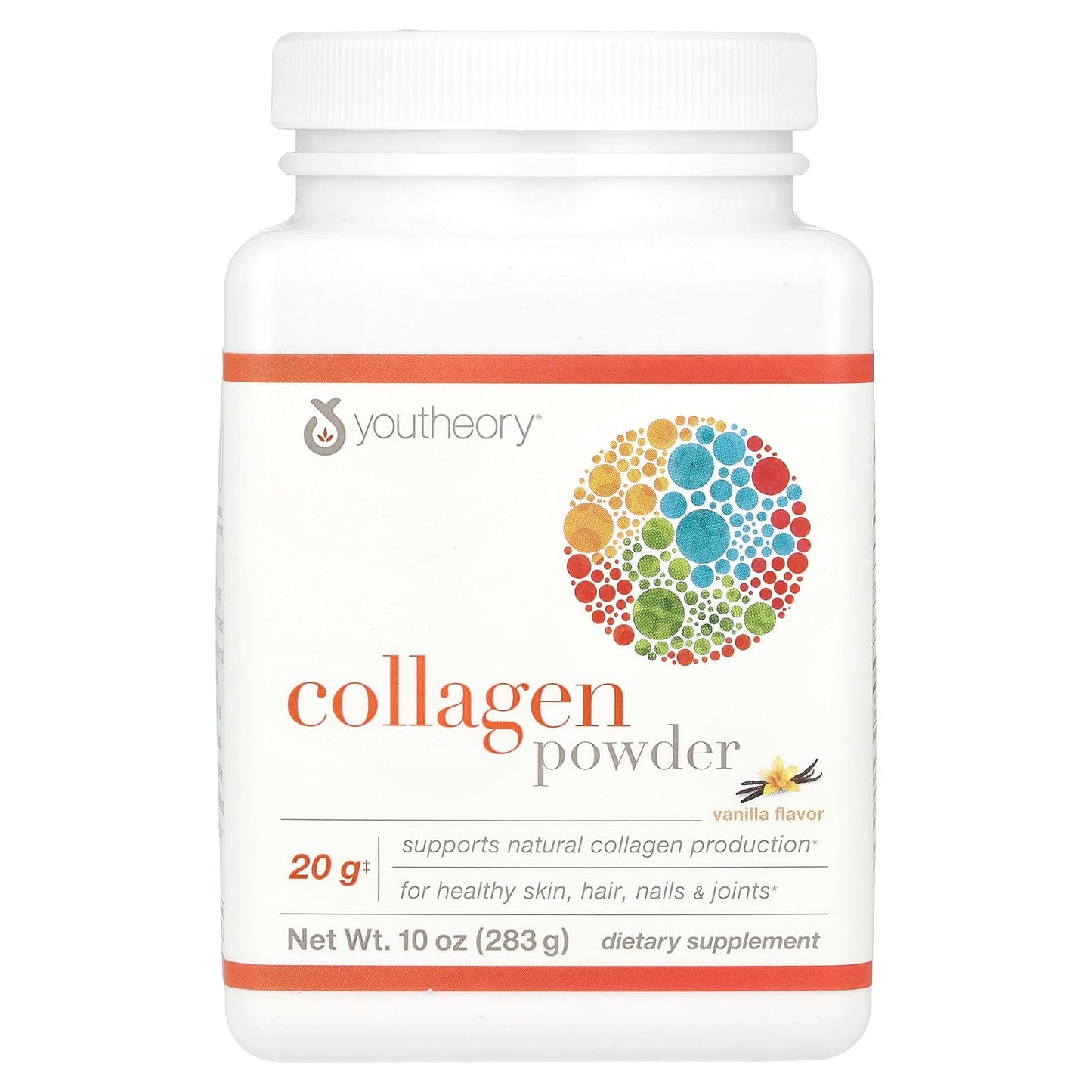 Youtheory, Collagen Powder, Vanilla, 10 oz (283 g) - Image 1