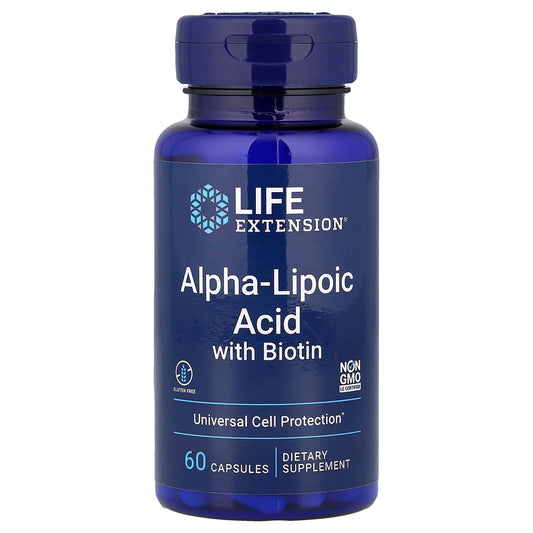 Life Extension, Alpha-Lipoic Acid with Biotin, 60 Capsules - Image 1