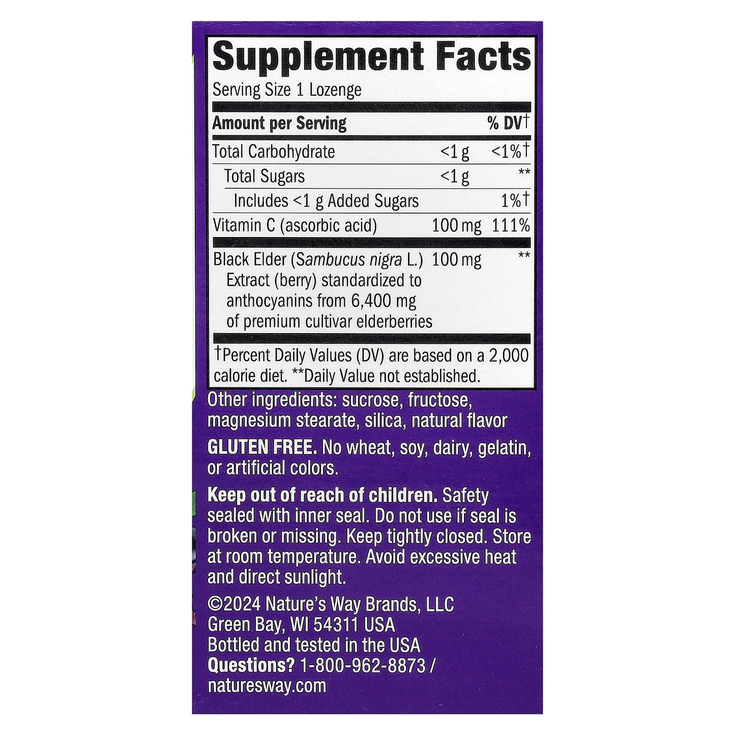 Nature's Way, Sambucus® Immune Lozenges, Elderberry + Vitamin C, Ages 7+, 30 Lozenges - Image 2