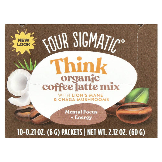 Four Sigmatic Think Coffee Latte Mix with Lion's Mane & Chaga Mushrooms - Image 1