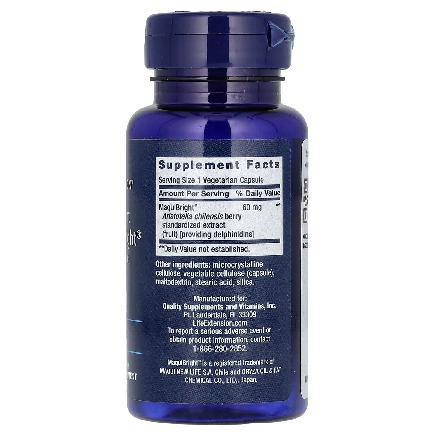 Life Extension, Tear Support with MaquiBright, Maqui Berry Extract, 60 mg, 30 Vegetarian Capsules - Image 2