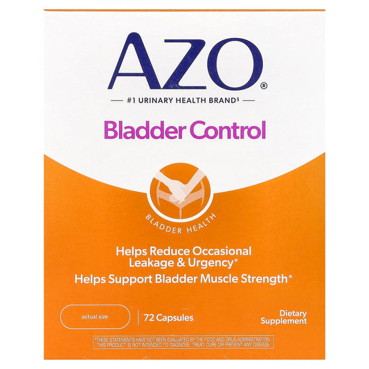 AZO Bladder Control Supplements for Women, 72 Capsules, Natural Support - Image 1
