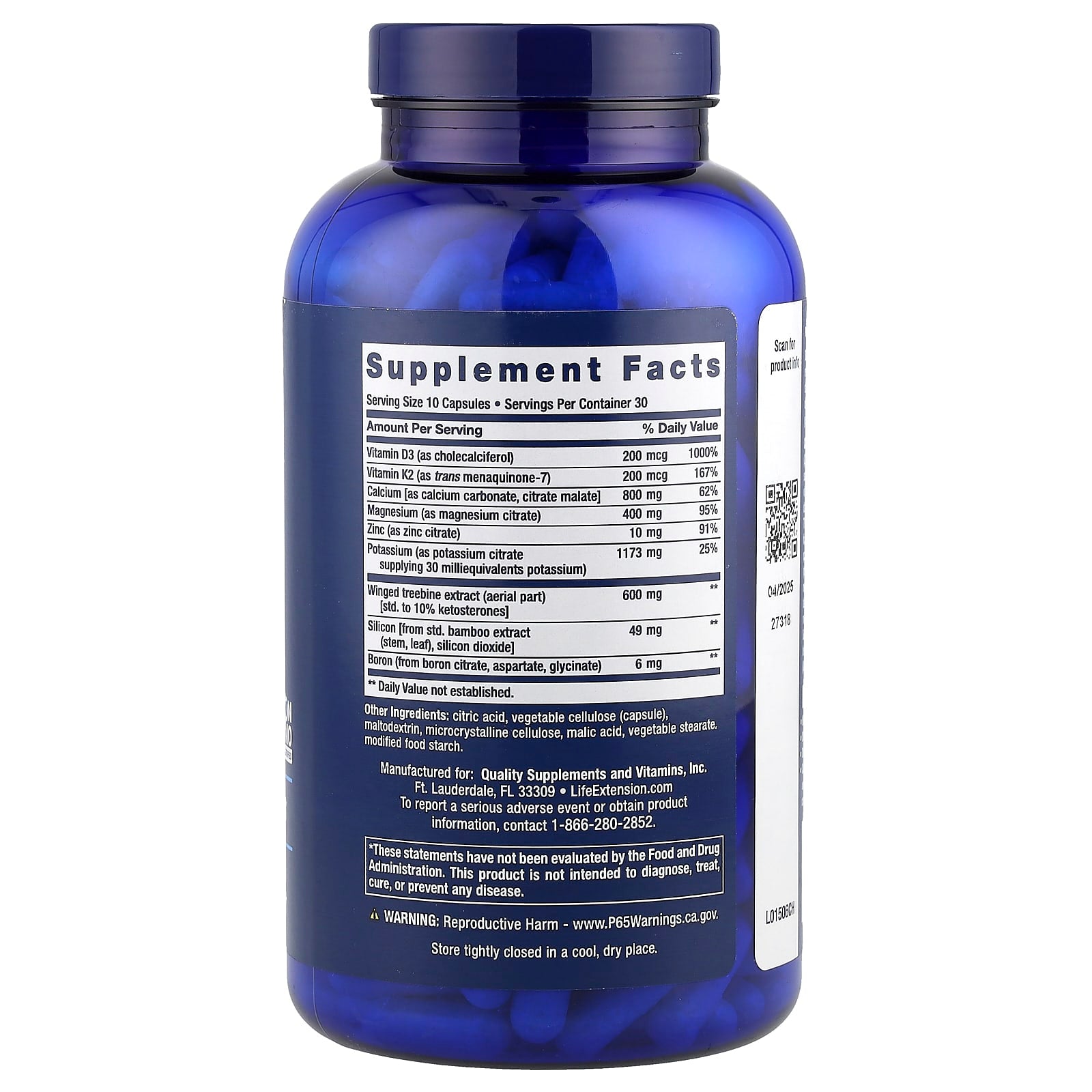 Life Extension, Dr. Strum's Intensive Bone Formula, 300 Capsules - Image 2
