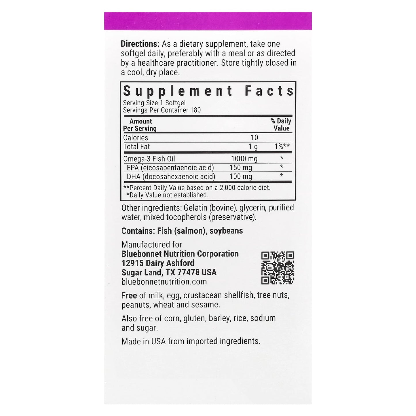Bluebonnet Omega-3 Salmon Fish Oil Softgels for Heart Health - 1000 mg EPA - Image 2