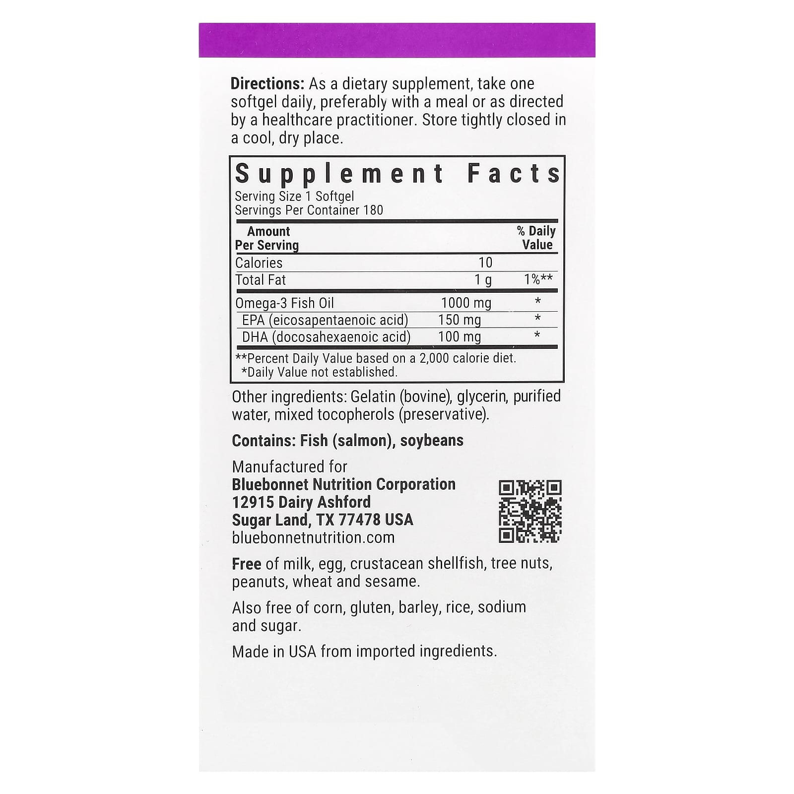 Bluebonnet Omega-3 Salmon Fish Oil Softgels for Heart Health - 1000 mg EPA - Image 2