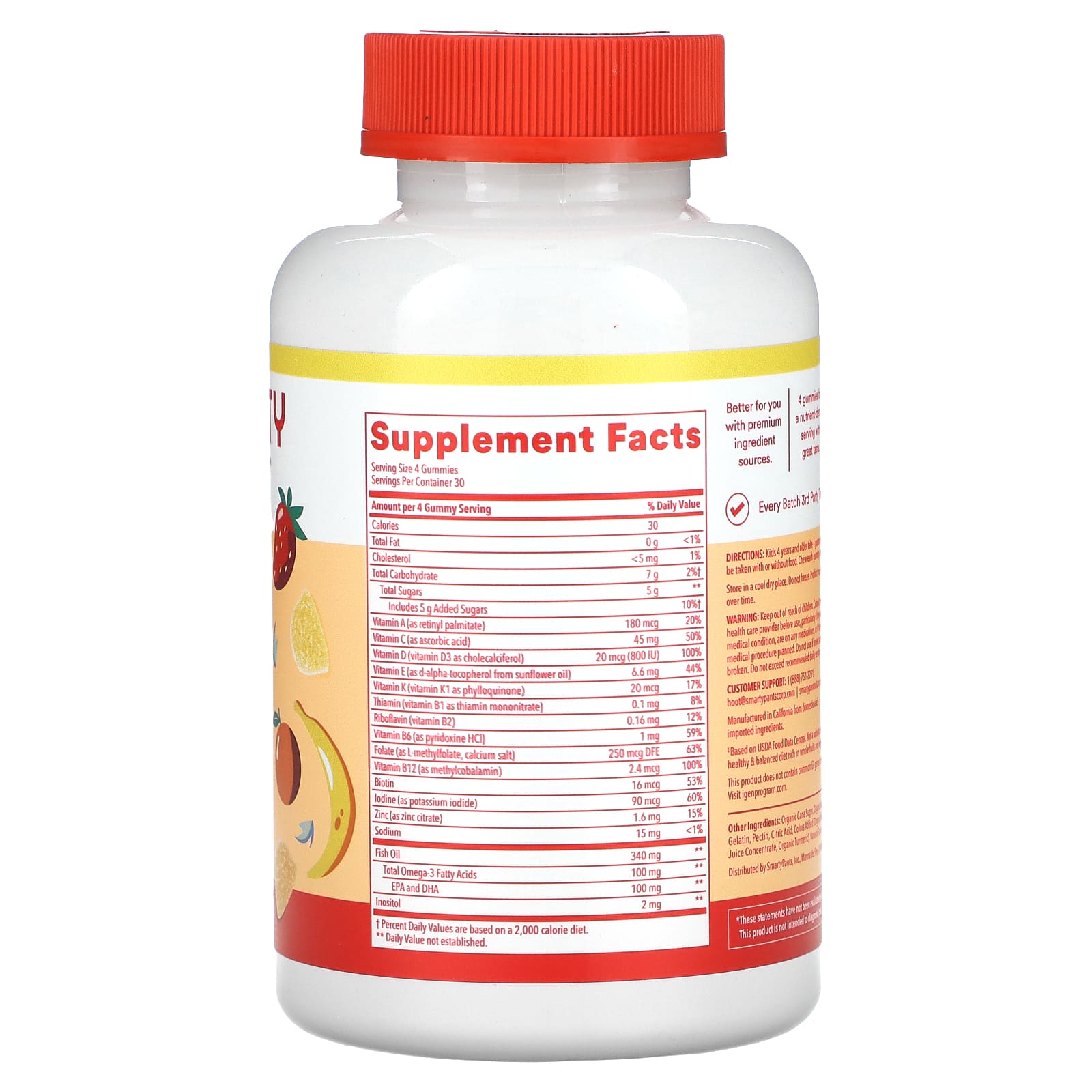 SmartyPants, Kids Multi & Omegas, Lemon, Orange, and Strawberry Banana, 120 Gummies