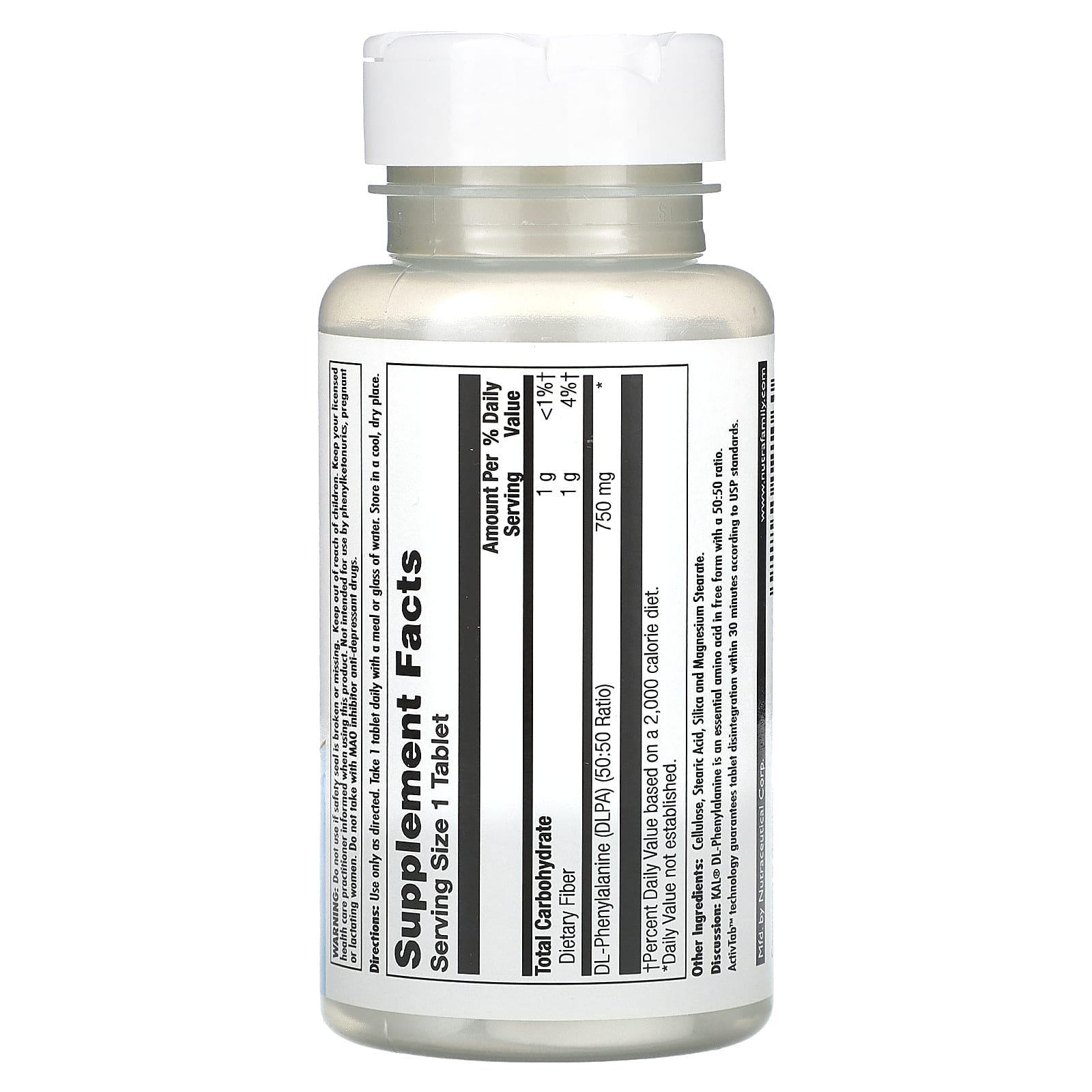 KAL, DLPA, 750 mg, 60 Tablets - Image 2