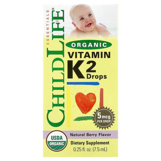 ChildLife Organic Vitamin K2 Drops for Kids - Natural Berry Flavor - Image 1