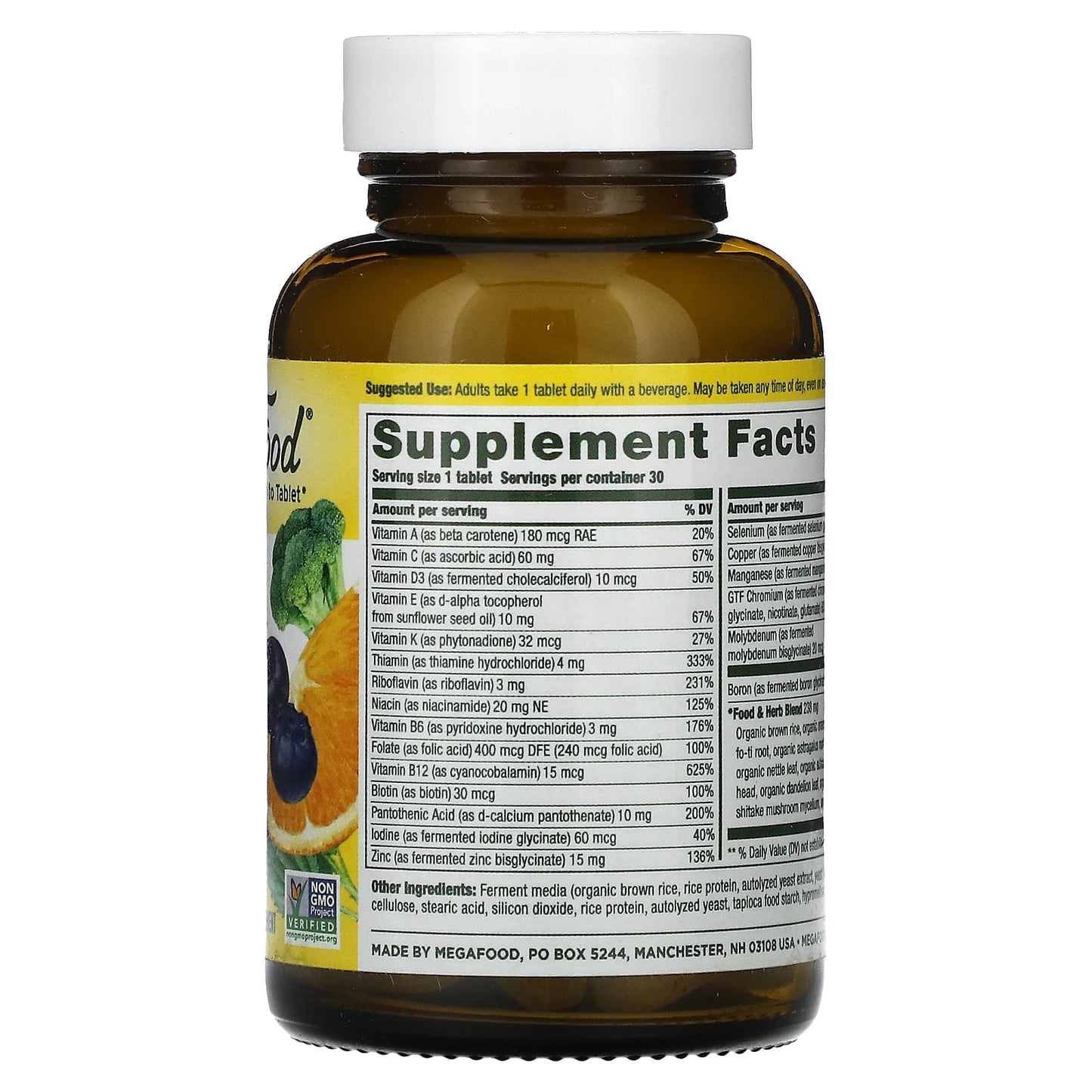 MegaFood, Men’s One Daily Multivitamin, 30 Tablets - Image 2