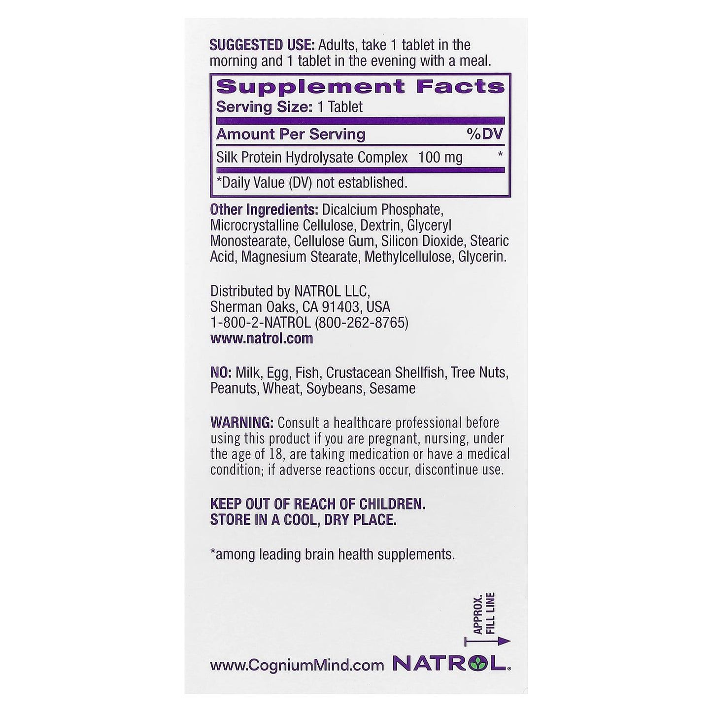 Natrol, Cognium® Memory, 100 mg, 60 Tablets - Image 2