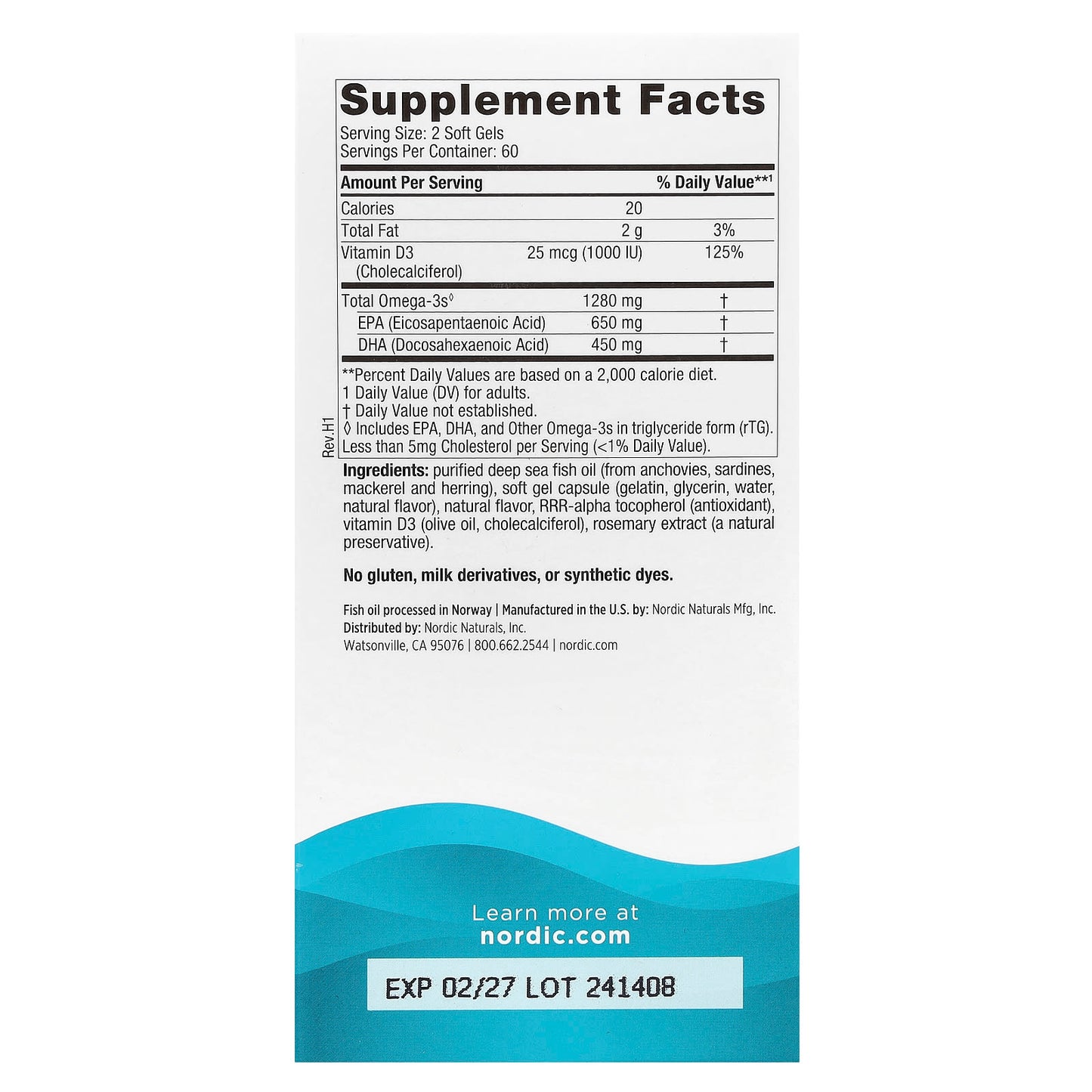 Nordic Naturals, Ultimate Omega®-D3, Lemon, 120 Soft Gels - Image 2