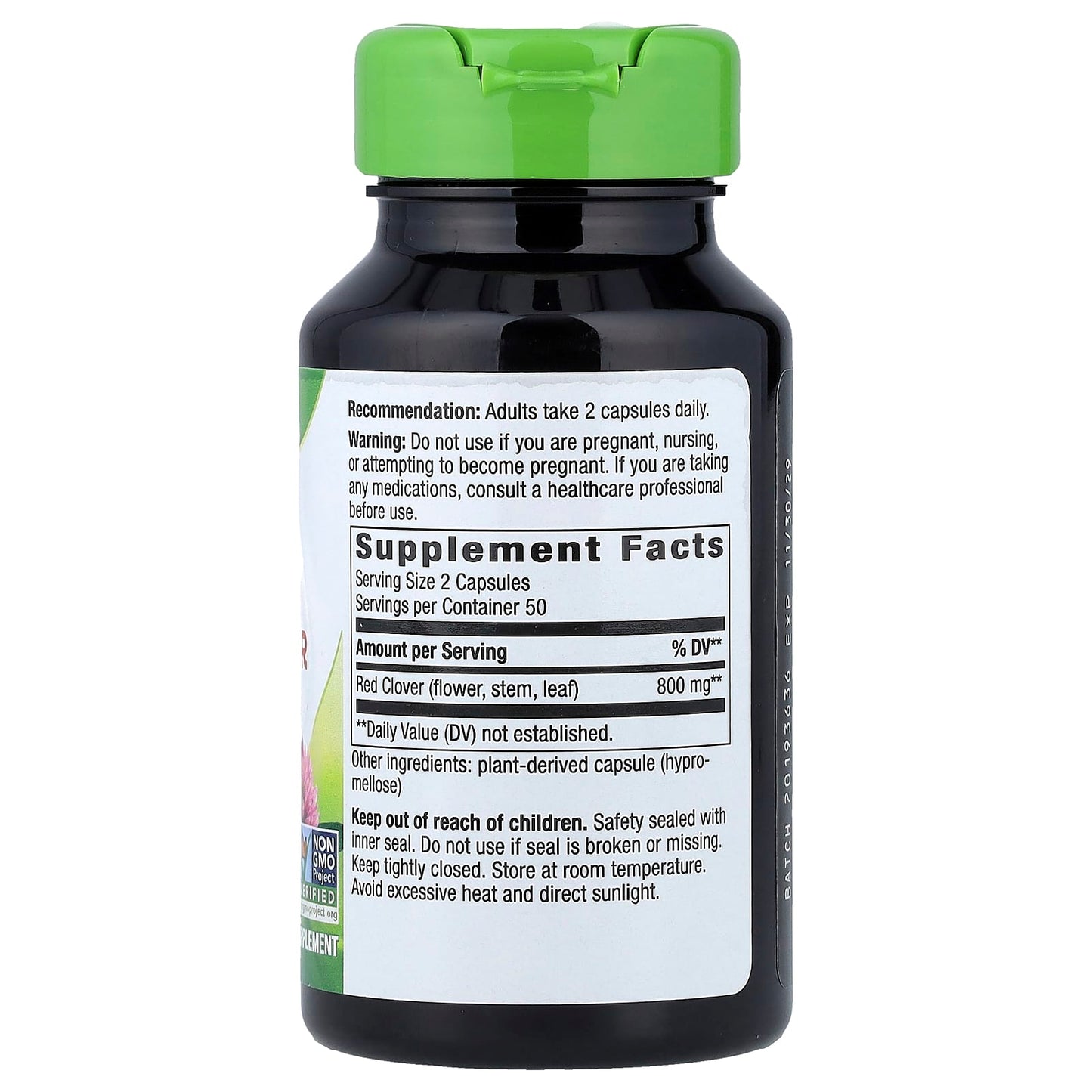 Nature's Way, Red Clover Blossom/Herb, 100 Vegan Capsules (400 mg per Capsule) - Image 2
