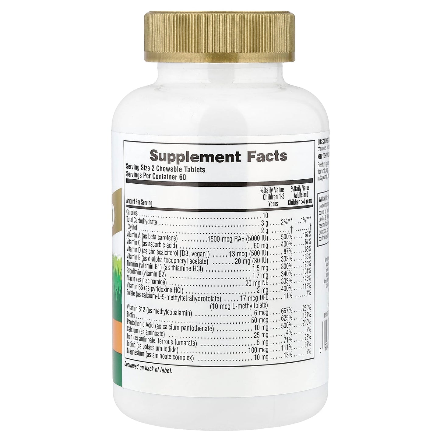 NaturesPlus, Animal Parade® Gold, Children's Chewable Multivitamin, Orange, 120 Animal-Shaped Tablets - Image 2