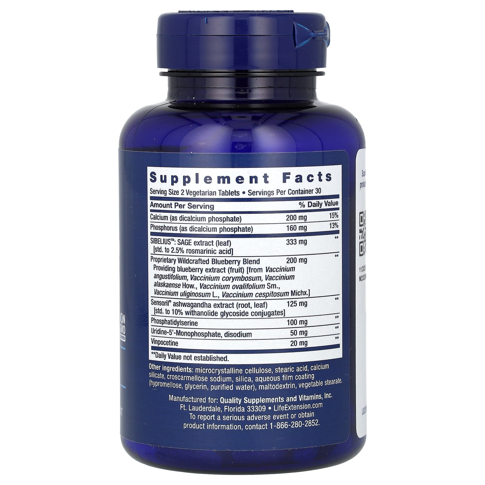 Life Extension, Cognitex Elite, 60 Vegetarian Tablets - Image 2