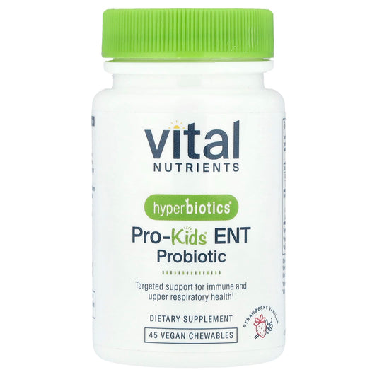 Vital Nutrients, Hyperbiotics®, Pro-Kids® ENT Probiotic, Strawberry Vanilla, 45 Vegan Chewable - Image 1