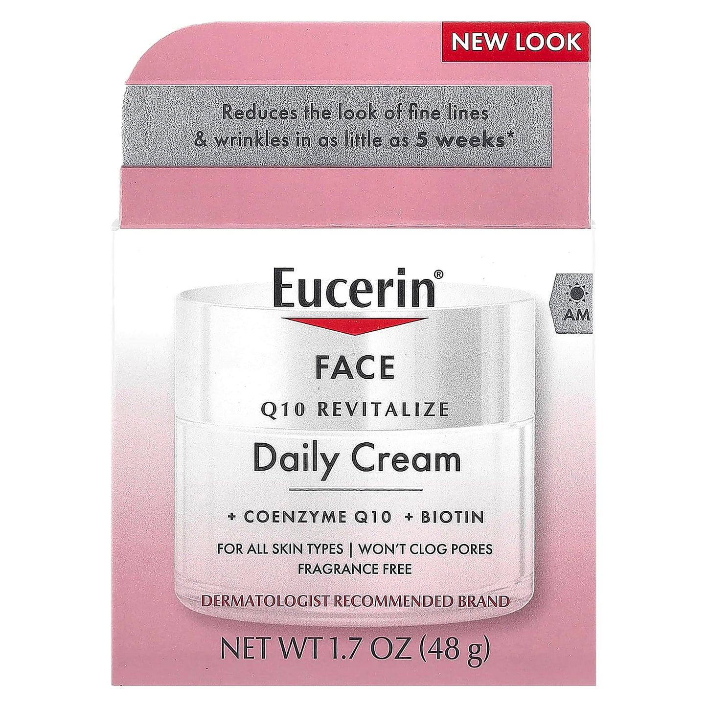 Eucerin Q10 Face Daily Cream, Fragrance-Free, 1.7 oz (48g) - Reduces Fine Lines & Wrinkles - Image 2