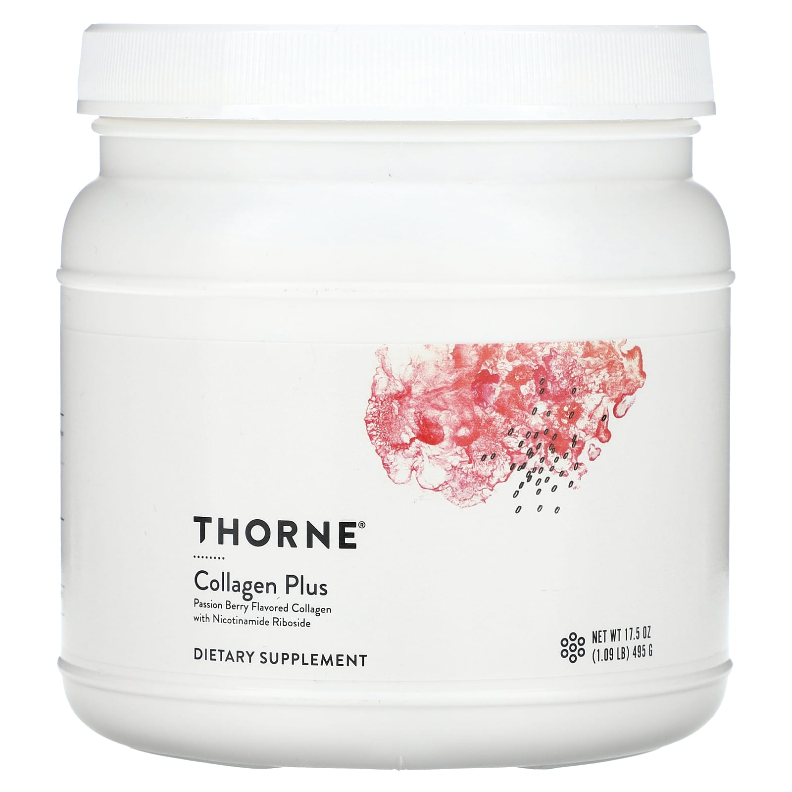 Thorne, Collagen Plus, Passion Berry, 1.09 lb (495 g) - Image 1