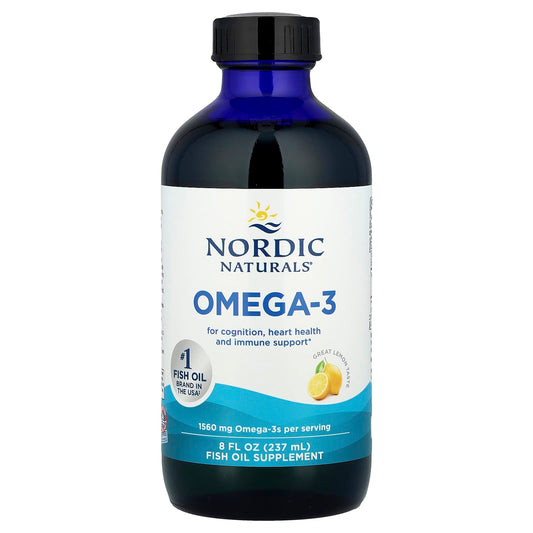 Nordic Naturals, Omega-3, Lemon, 1,560 mg, 8 fl oz (237 ml) - Image 1