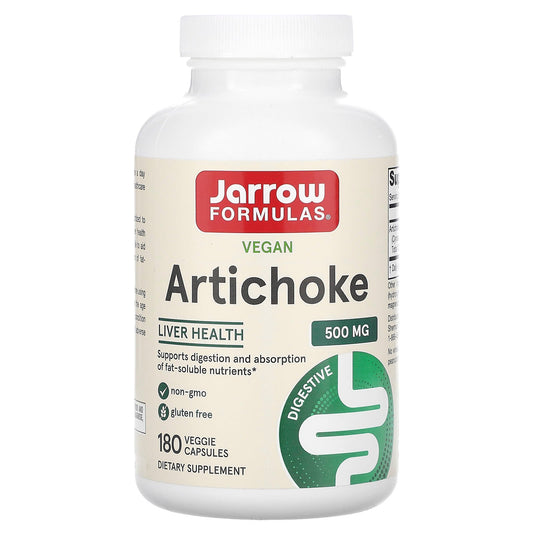 Jarrow Formulas Artichoke Extract, 500mg, 180 Veggie Capsules for Liver Health - Image 1