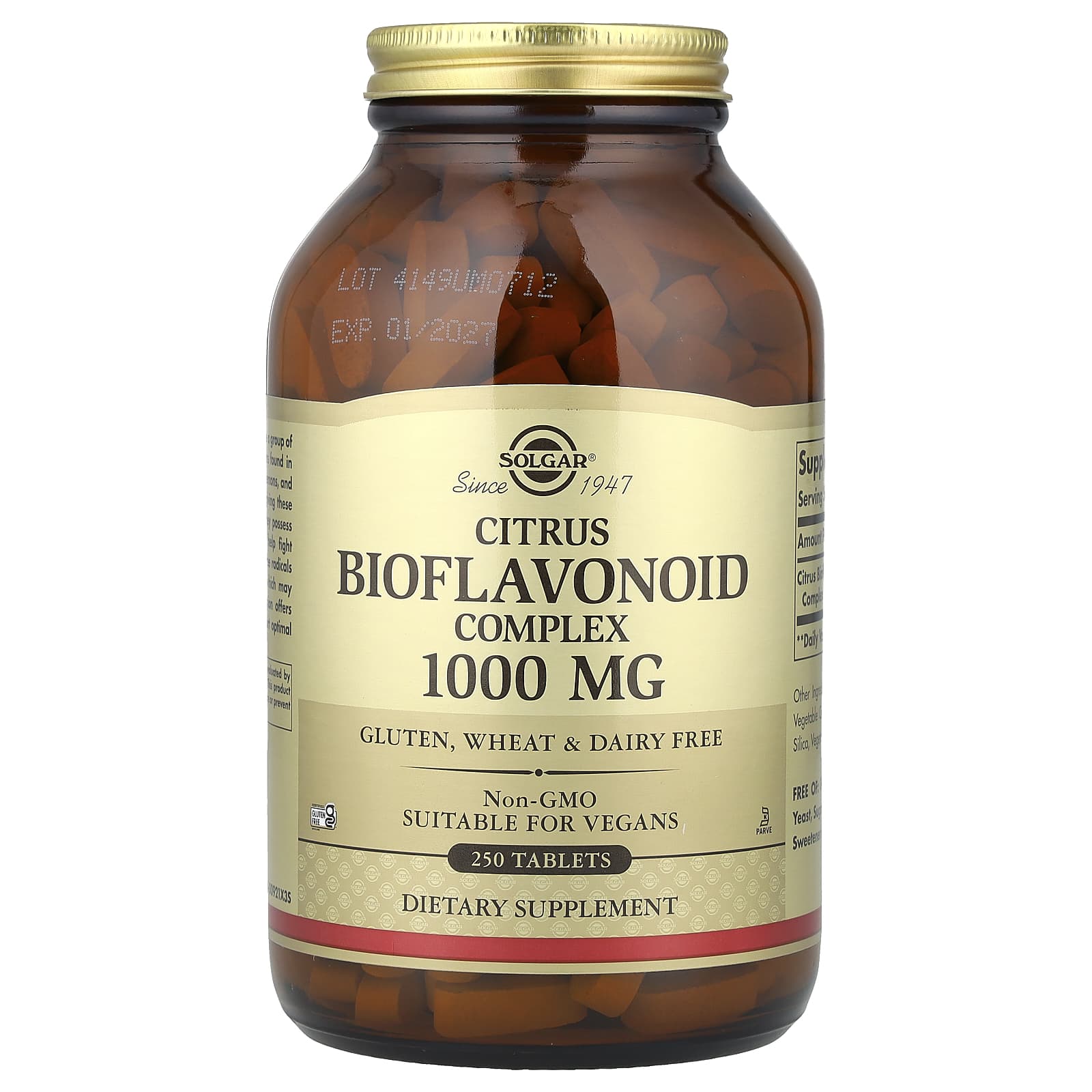 Solgar, Citrus Bioflavonoid Complex, 1,000 mg, 250 Tablets - Image 1