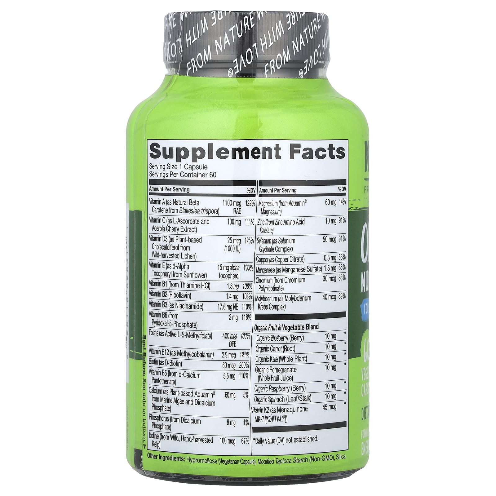NATURELO, One Daily Multivitamin For Men 50+, 60 Vegetarian Capsules - Image 2