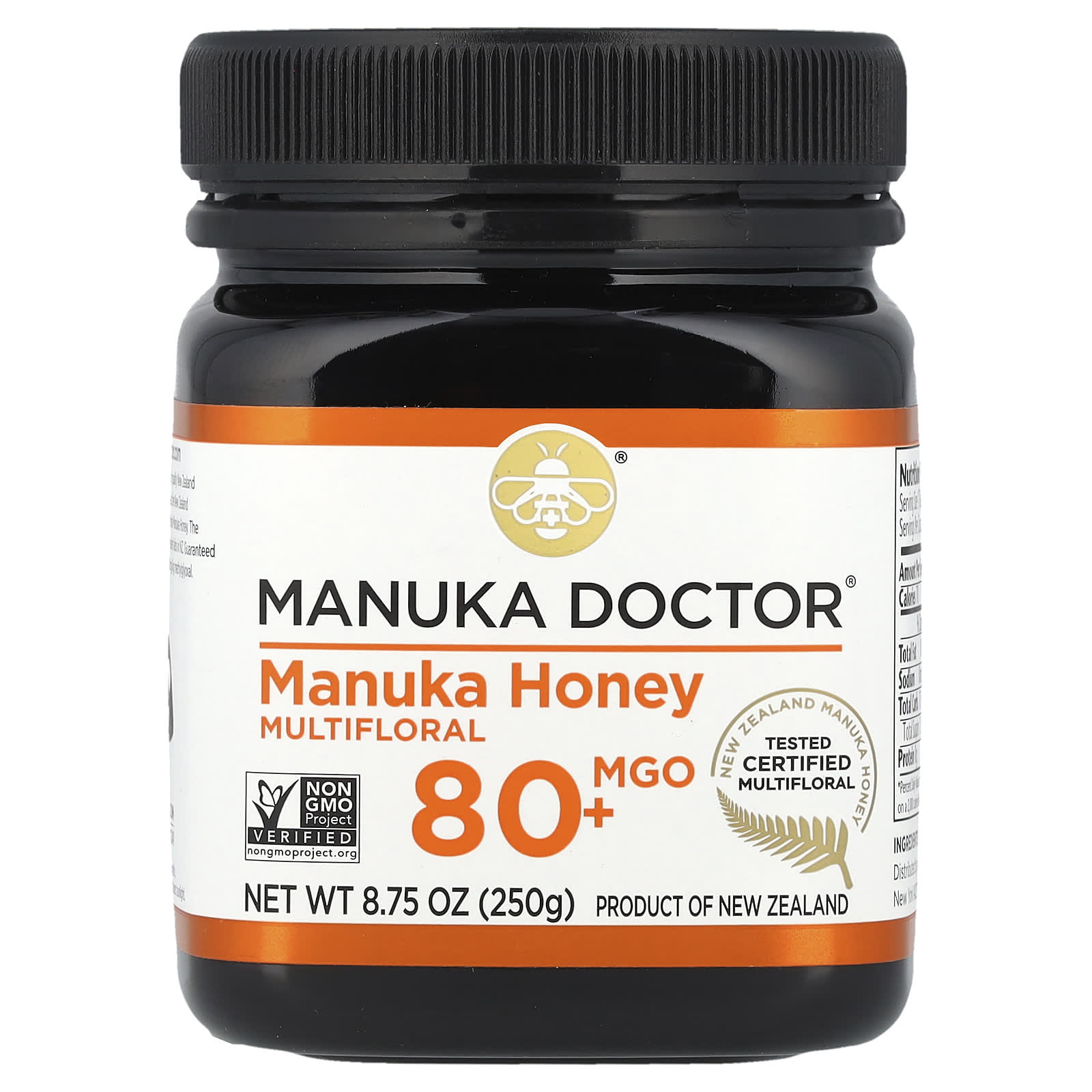 Manuka Doctor, Multifloral Manuka Honey, MGO 80+, 8.75 oz (250 g) - Image 1
