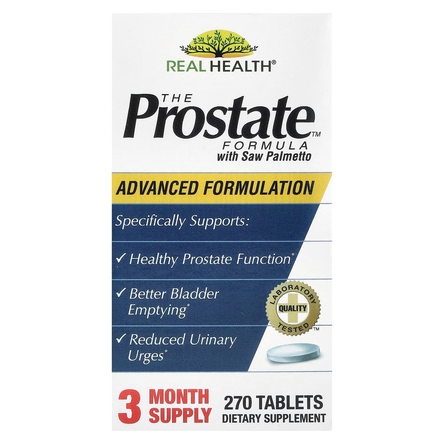 Real Health, The Prostate Formula with Saw Palmetto, 270 Tablets - Image 1
