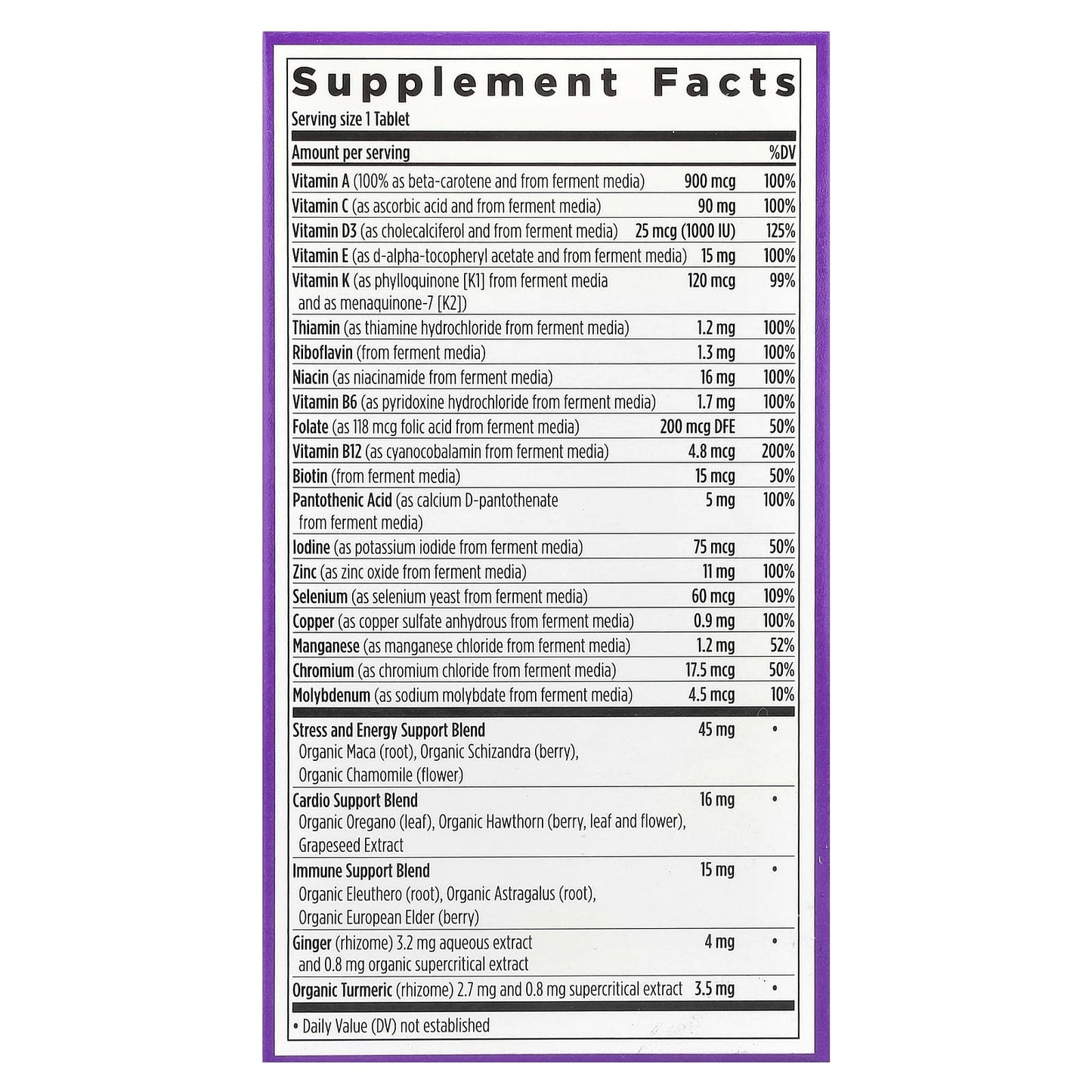 New Chapter, One Daily Every Man's™ Multivitamin, 48 Vegetarian Tablets - Image 2