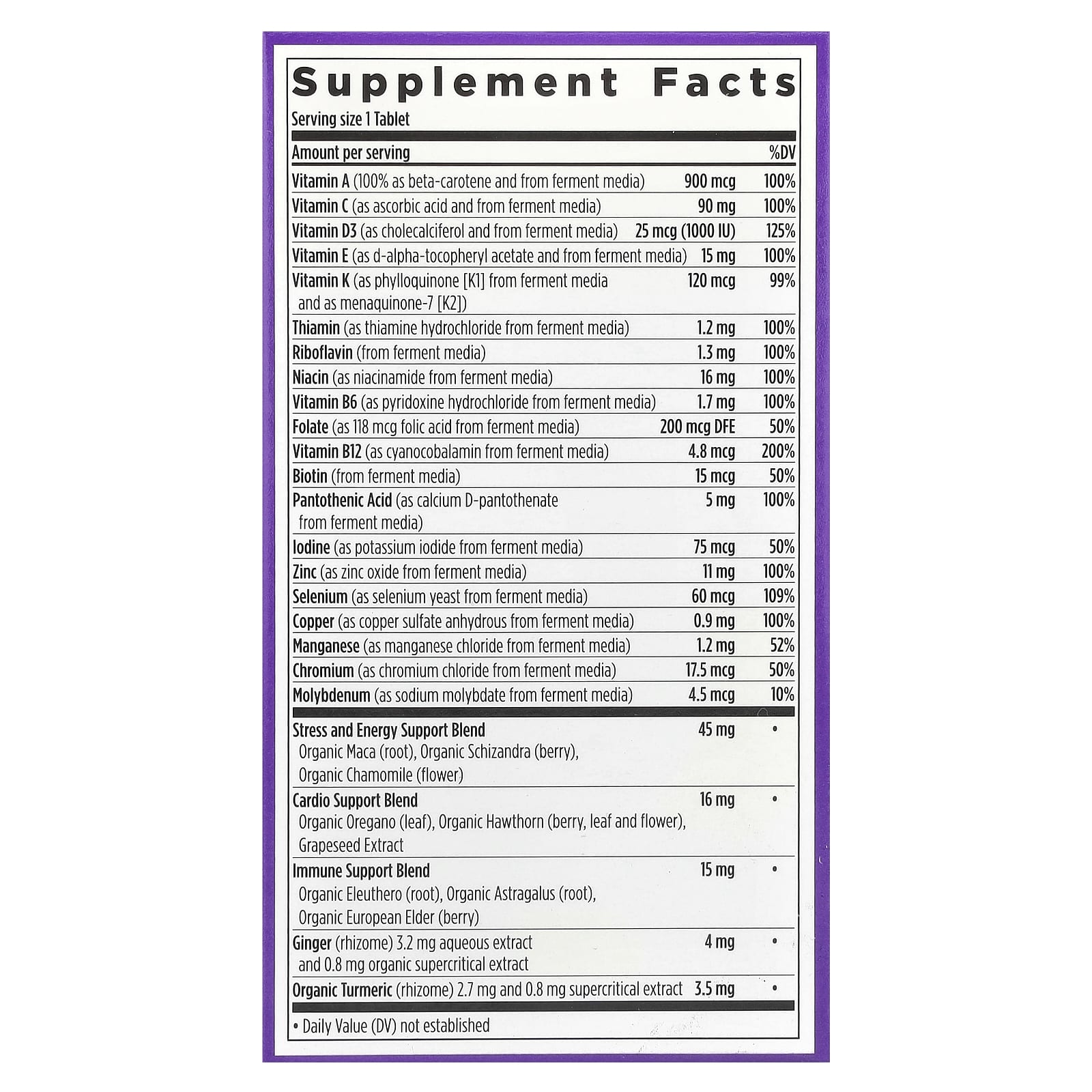 New Chapter, One Daily Every Man's™ Multivitamin, 48 Vegetarian Tablets - Image 2