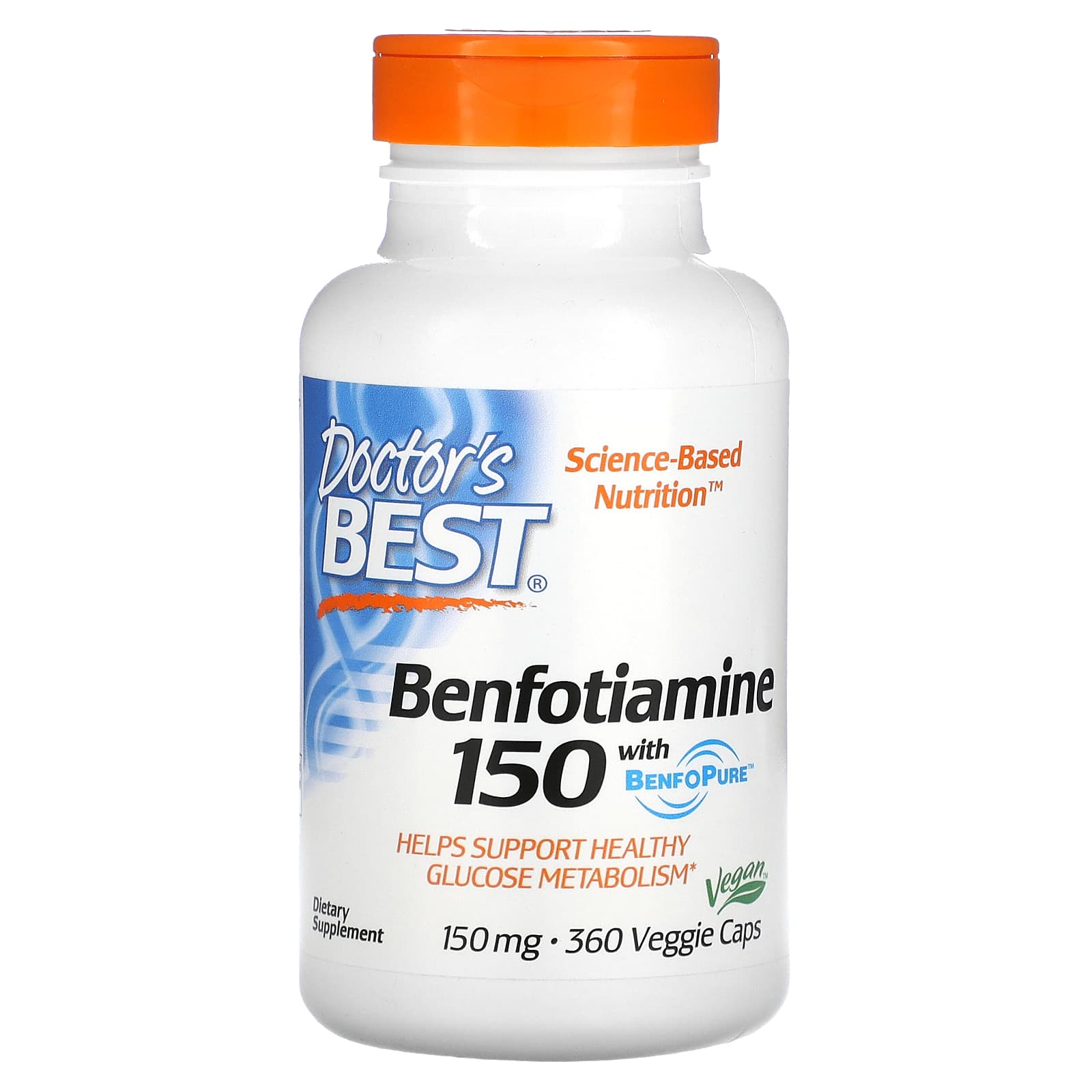 Benfotiamine with BenfoPure - Doctor's Best 150mg 360 Capsules - Image 1