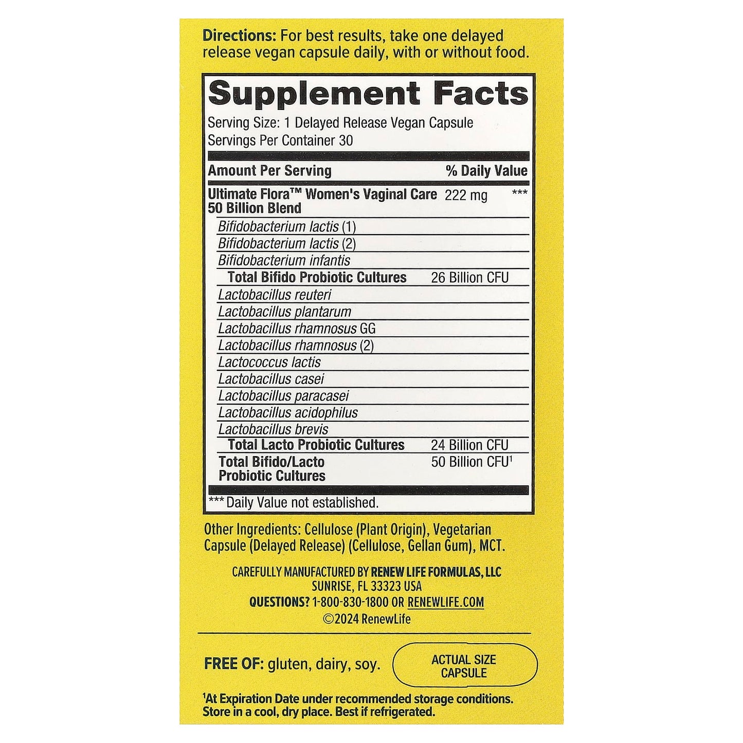 Renew Life, Ultimate Flora™ Probiotic, 30 Delayed Release Vegan Capsules - Image 2