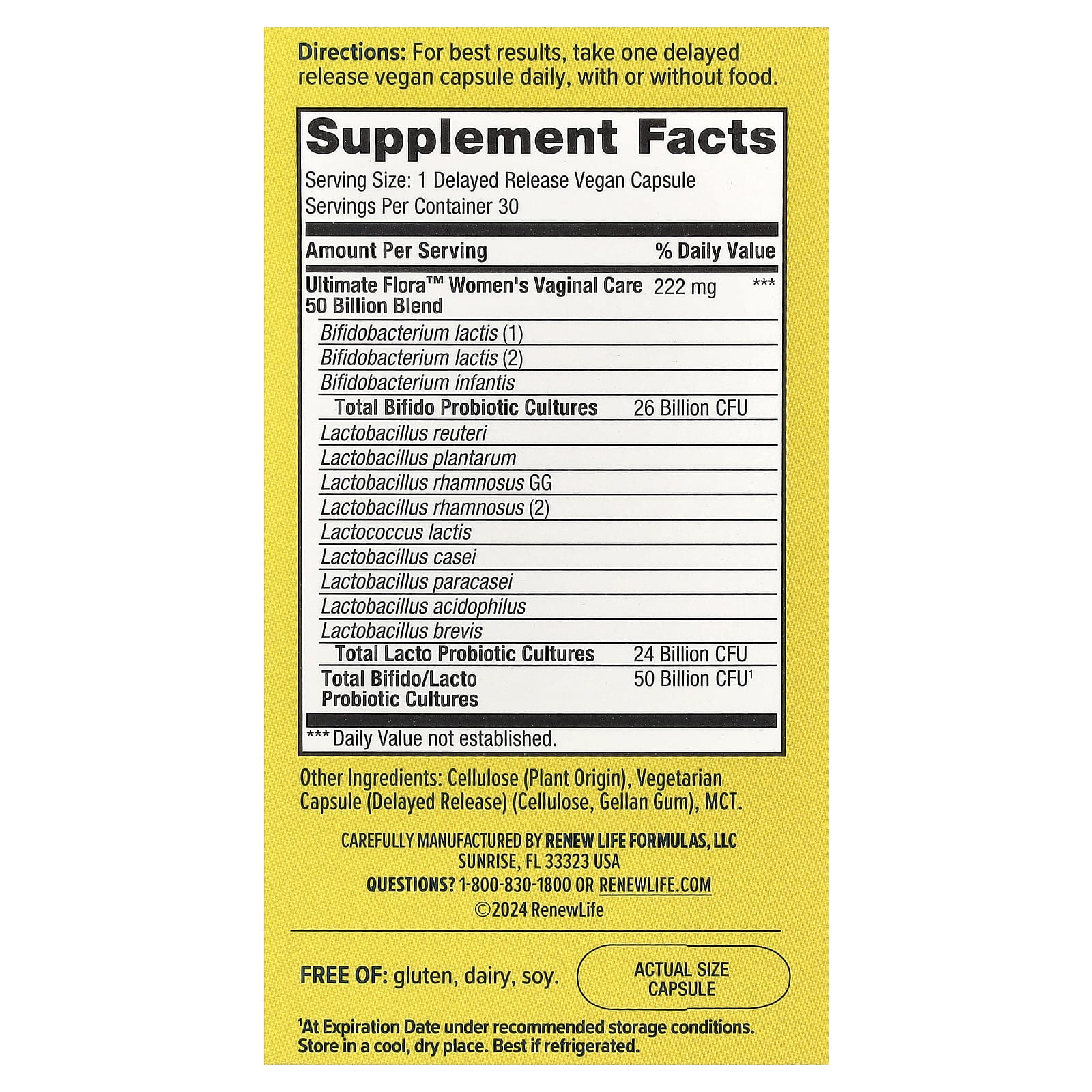 Renew Life, Ultimate Flora™ Probiotic, 30 Delayed Release Vegan Capsules - Image 2