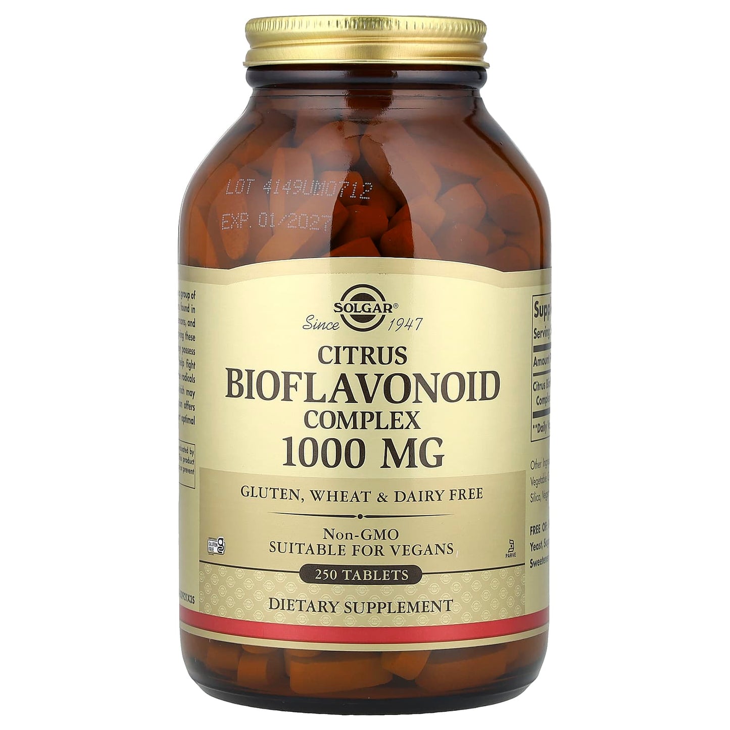 Solgar, Citrus Bioflavonoid Complex, 1,000 mg, 250 Tablets - Image 1