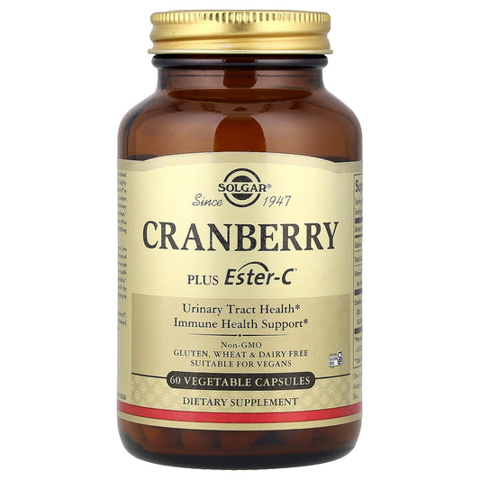Solgar, Cranberry Plus Ester-C®, 60 Vegetable Capsules - Image 1