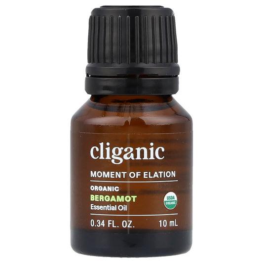 Cliganic Organic Bergamot Essential Oil - Uplifting & Invigorating - Image 1