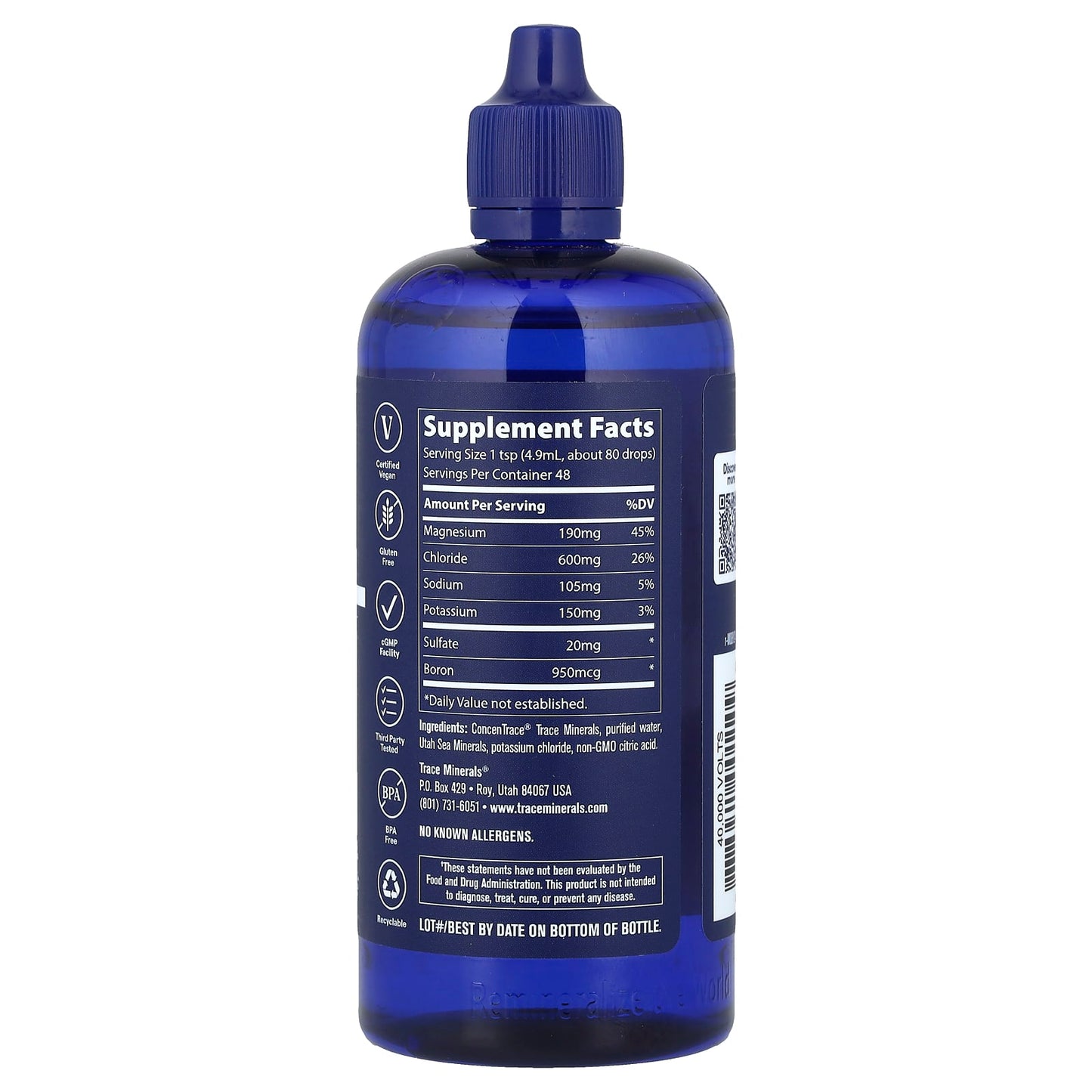 Trace, 40,000 Volts, Electrolyte Concentrate, 8 fl oz (237 ml) - Image 2