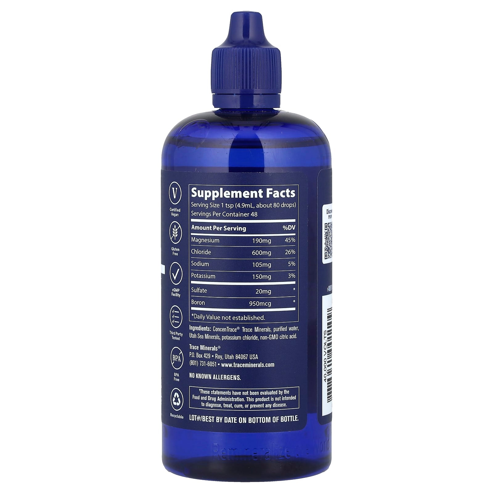 Trace, 40,000 Volts, Electrolyte Concentrate, 8 fl oz (237 ml) - Image 2