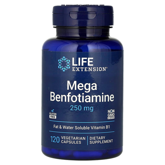 Life Extension, Mega Benfotiamine, 250 mg, 120 Vegetarian Capsules