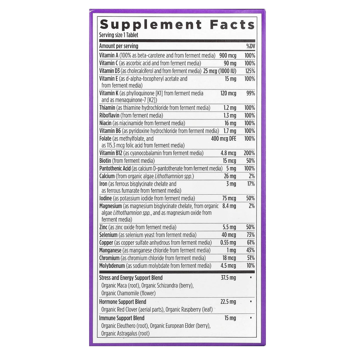 New Chapter, One Daily Every Woman's™ Multivitamin, 96 Vegetarian Tablets - Image 2