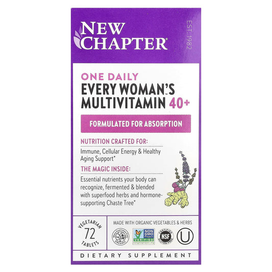 New Chapter, One Daily Every Woman's™ Multivitamin 40+, 72 Vegetarian Tablets - Image 1
