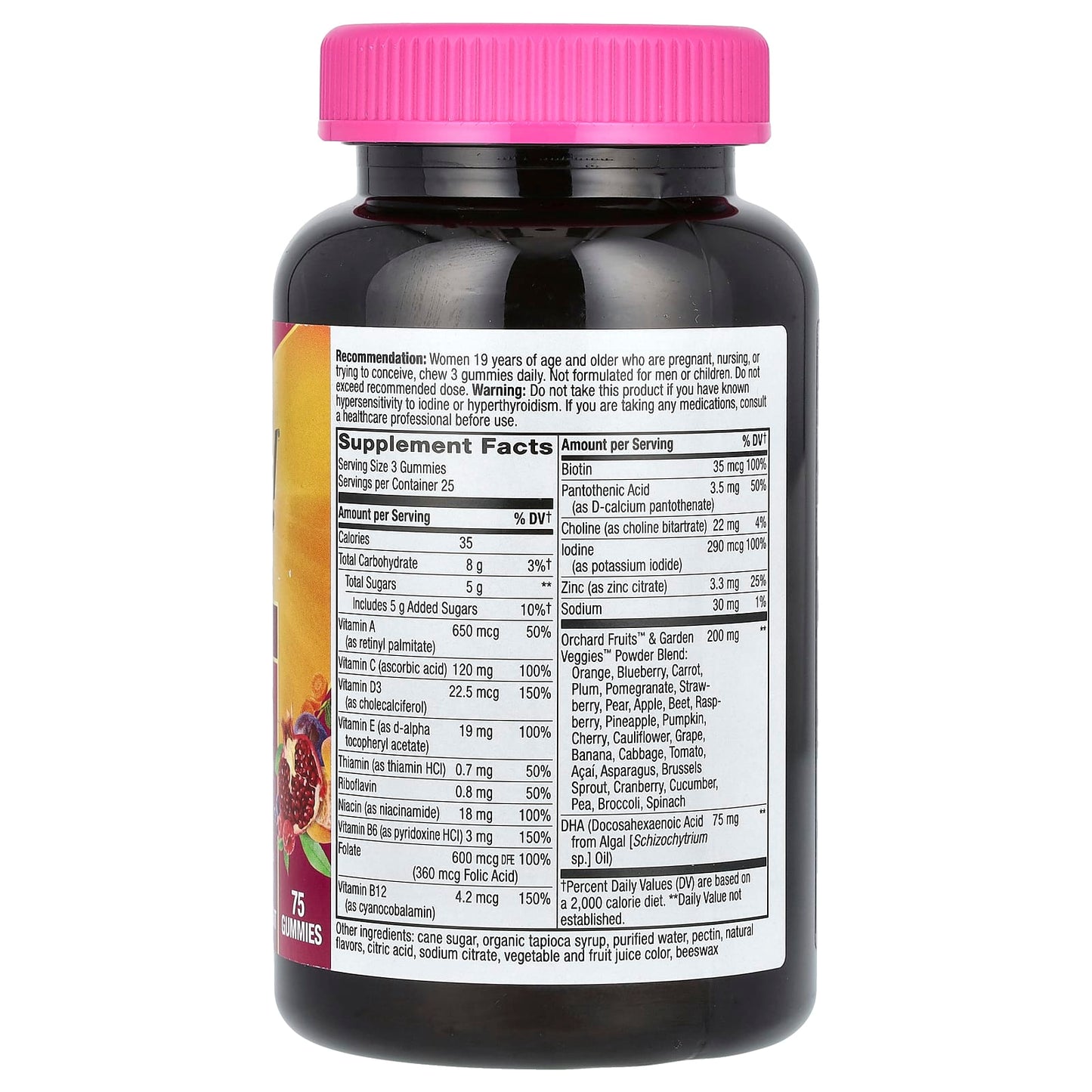 Nature's Way, Alive! Prenatal Premium Gummy, Strawberry & Lemon, 75 Gummies - Image 2
