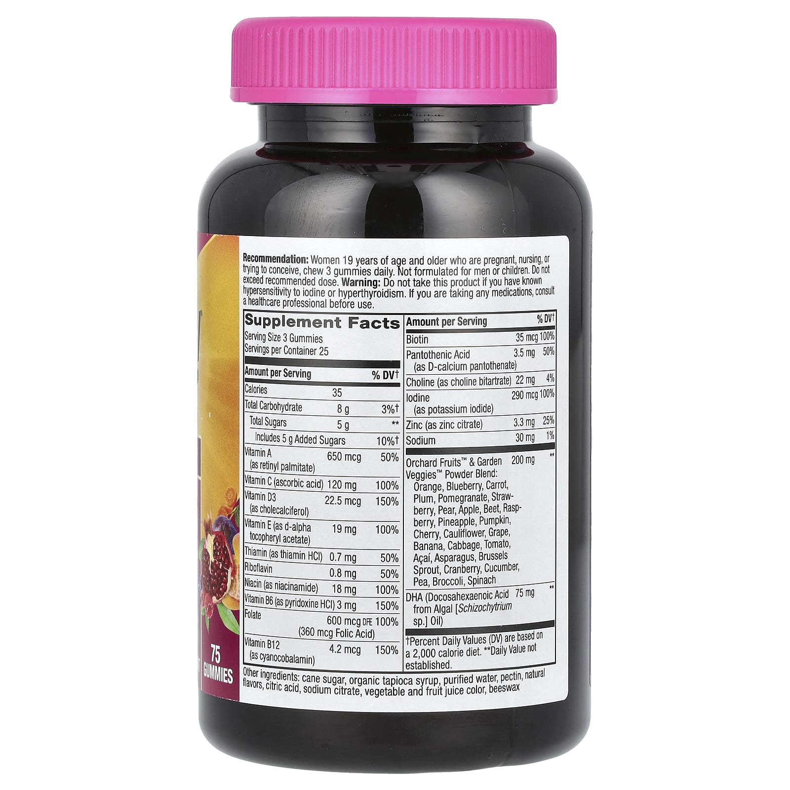 Nature's Way, Alive! Prenatal Premium Gummy, Strawberry & Lemon, 75 Gummies - Image 2