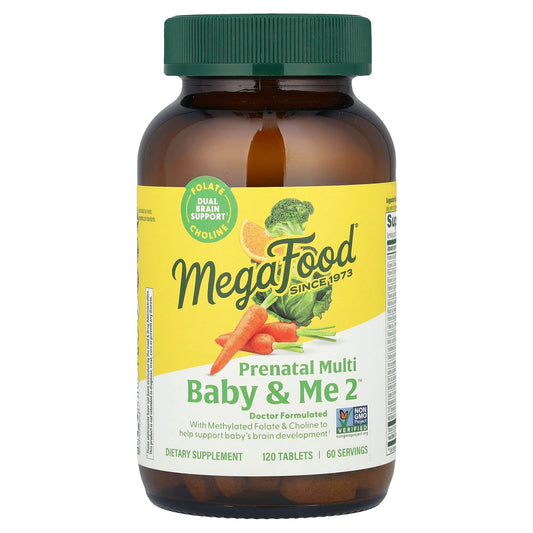 MegaFood, Baby & Me 2™, Prenatal Multi, 120 Tablets - Image 1